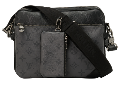 Trio Messenger, &pound;1,200, Handbags, Grey, Canvas, Front view